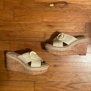 Dolce Vita raffia wedge